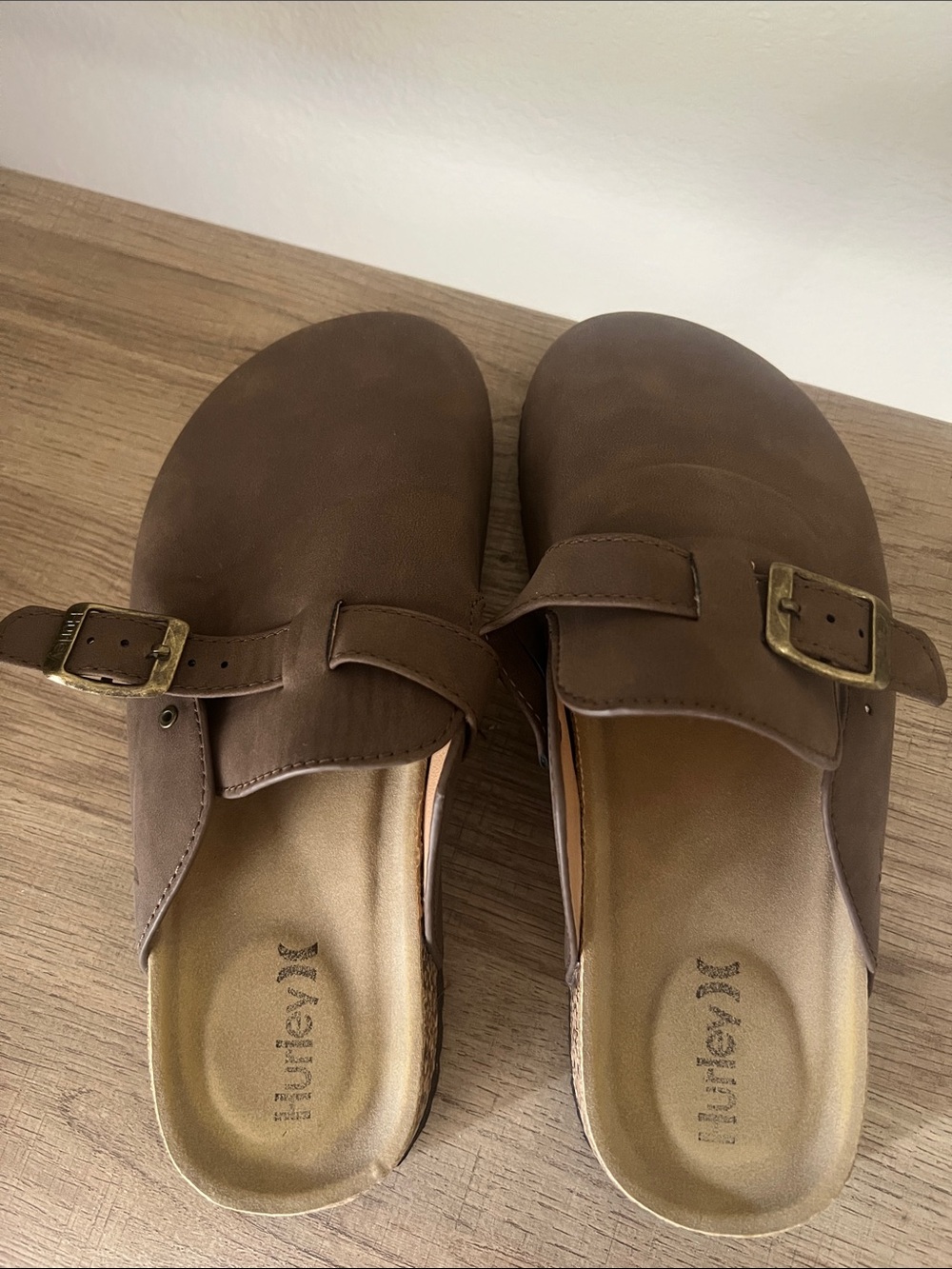 Hurley Brown Buckle Clogs